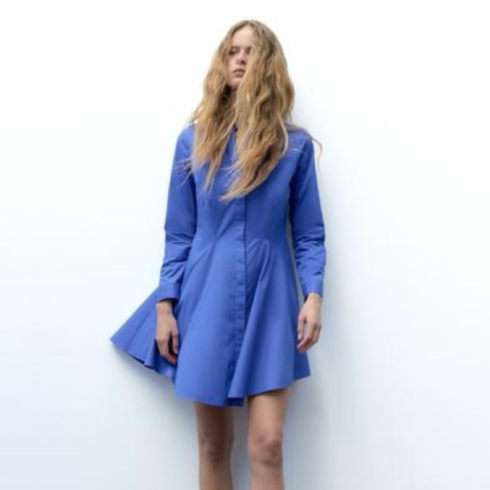 ZARA Short Poplin Dress